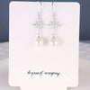 Sterling Silver Star Pearl Long Tassel Earrings Elegant Rice Star Drop Earrings For Women