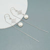Sterling Silver Star Pearl Long Tassel Earrings Elegant Rice Star Drop Earrings For Women