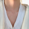 Sterling Silver Star River Gypsophila Star Clavicle Necklace For Women With Water Wave Chain And Electroplating