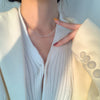 Sterling Silver Star River Gypsophila Star Clavicle Necklace For Women With Water Wave Chain And Electroplating