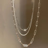 Sterling Silver Star River Gypsophila Star Clavicle Necklace For Women With Water Wave Chain And Electroplating