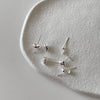 925 Sterling Silver Star Shaped Simple Style Pure Handmade Earrings