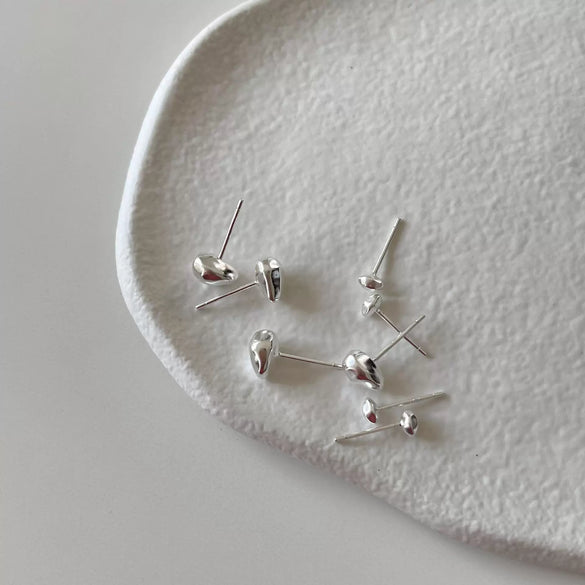925 Sterling Silver Star Shaped Simple Style Pure Handmade Earrings