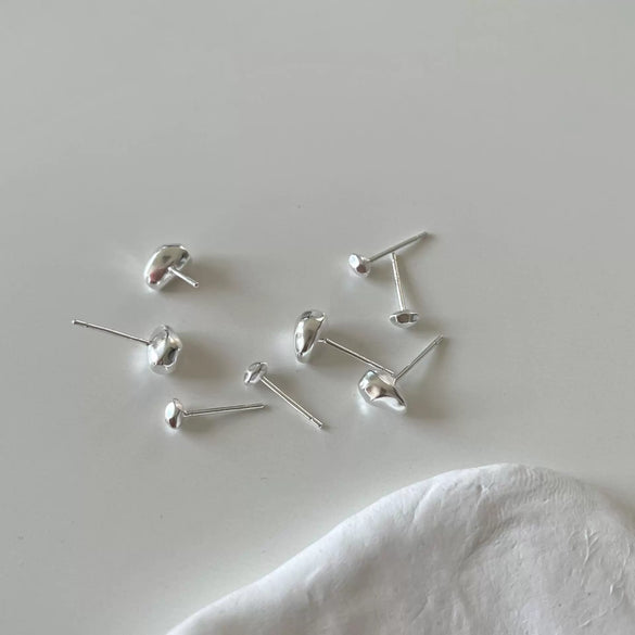 925 Sterling Silver Star Shaped Simple Style Pure Handmade Earrings