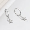 Sterling Silver Starfish Ear Buckle Earrings Geometric Electroplated Statement Earrings