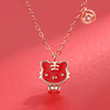 925 Sterling Silver Tiger Pendant Necklace And Bracelet Set With Color Changing Zodiac Design Electroplated Cross Chain Fashion Jewelry