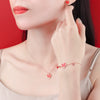 925 Sterling Silver Tiger Pendant Necklace And Bracelet Set With Color Changing Zodiac Design Electroplated Cross Chain Fashion Jewelry