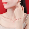 925 Sterling Silver Tiger Pendant Necklace And Bracelet Set With Color Changing Zodiac Design Electroplated Cross Chain Fashion Jewelry