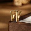 925 Sterling Silver Triangular Geometric Electroplated Women's Earrings
