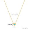 925 Sterling Silver Turquoise Niche Retro Female Clavicle Chain With Geometric Pattern And Electroplating