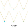 925 Sterling Silver Turquoise Niche Retro Female Clavicle Chain With Geometric Pattern And Electroplating