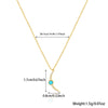 925 Sterling Silver Turquoise Niche Retro Female Clavicle Chain With Geometric Pattern And Electroplating