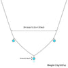 925 Sterling Silver Turquoise Niche Retro Female Clavicle Chain With Geometric Pattern And Electroplating