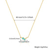 925 Sterling Silver Turquoise Niche Retro Female Clavicle Chain With Geometric Pattern And Electroplating