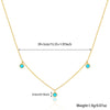 925 Sterling Silver Turquoise Niche Retro Female Clavicle Chain With Geometric Pattern And Electroplating