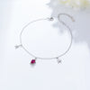 Sterling Silver Turtle Starfish Pendant Anklet For Girls Bohemian Style