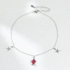 Sterling Silver Turtle Starfish Pendant Anklet For Girls Bohemian Style