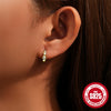 925 Sterling Silver Twisted Element Earrings With Electroplating And Zircon Inlay