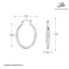 Sterling Silver Twisted Hollow Tube Circle Earrings With Wave Pattern And French Tassel For Women