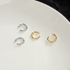 Sterling Silver Ushape Wave Ear Clips With Electroplated Finish Trendy Minimalist Unisex Earrings