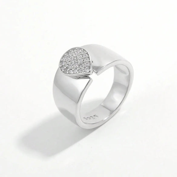 Sterling Silver White Gold Plated Basic Modern Style Classic Style Plating Inlay Triangle Round Star Zircon Rings