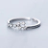 Sterling Silver White Gold Plated Silver Plated Casual Elegant Plating Inlay Constellation Zircon Open Rings
