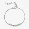 925 Sterling Silver Women's Bracelet And Earrings Set With Heart And Drop Shapes And Dripping Oil Design