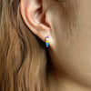 925 Sterling Silver Women's Bracelet And Earrings Set With Heart And Drop Shapes And Dripping Oil Design