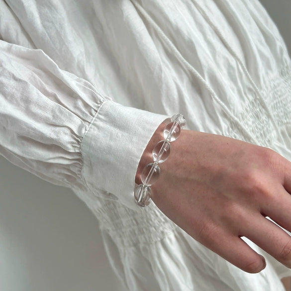 925 Sterling Silver Women's Bracelet With Oval Transparent Crystal Geometric Design Electroplated