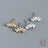 Sterling Silver Women's Earrings Light Luxury Crown Diamond Design