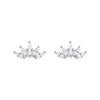Sterling Silver Women's Earrings Light Luxury Crown Diamond Design