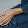 925 Sterling Silver Women's Geometric Cross Inlaid Zircon Seiko Bracelet In Ins Style
