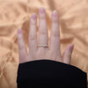 Sterling Silver Women's Geometric Micropaved Zircon Light Luxury Ring