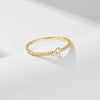 Sterling Silver Women's Geometric Micropaved Zircon Light Luxury Ring