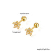 925 Sterling Silver Women's Geometric Zircon Set Earrings