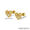 925 Sterling Silver Women's Geometric Zircon Set Earrings