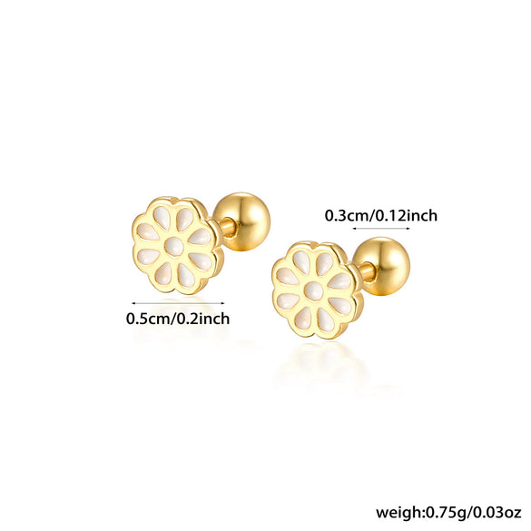 925 Sterling Silver Women's Geometric Zircon Set Earrings