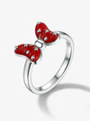 925 Sterling Silver Women's Love Oil Dripping Bow Bracelet With Stars Pattern