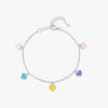 925 Sterling Silver Women's Niche Design Heart Shape Epoxy Love Bracelet