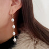 Sterling Silver Women's Rice Bead And Freshwater Pearl Earrings