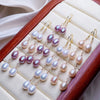 Sterling Silver Women's Rice Bead And Freshwater Pearl Earrings