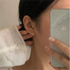 925 Sterling Silver Zircon Bow Electroplated Geometric Earrings