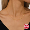 Sterling Silver Zircon Cable Chain Inlay Geometric Necklace