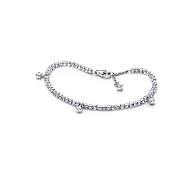 925 Sterling Silver Zircon Tennis Bracelet With Minimalist Light Luxury Design And Fine Jewelry Craftsmanship