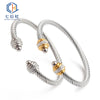 Stick Diamond Stainless Steel Wire Steel Ball Bracelet Titanium Steel Bangle Wholesale