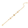 Sticky Diamond Flower Double Imitation Pearl Bracelet In Titanium Steel For Women Electroplated Jewelry