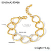 Stitching Ring Bracelet In Cool Punk Style With Stainless Steel And Rhinestone Geometric Design Electroplated