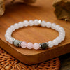 Stone Beaded Handmade Unisex Facet Gem Grey Moonlight Colorful Black Gallstone Lotus Tiger Eye Crystal Bracelet