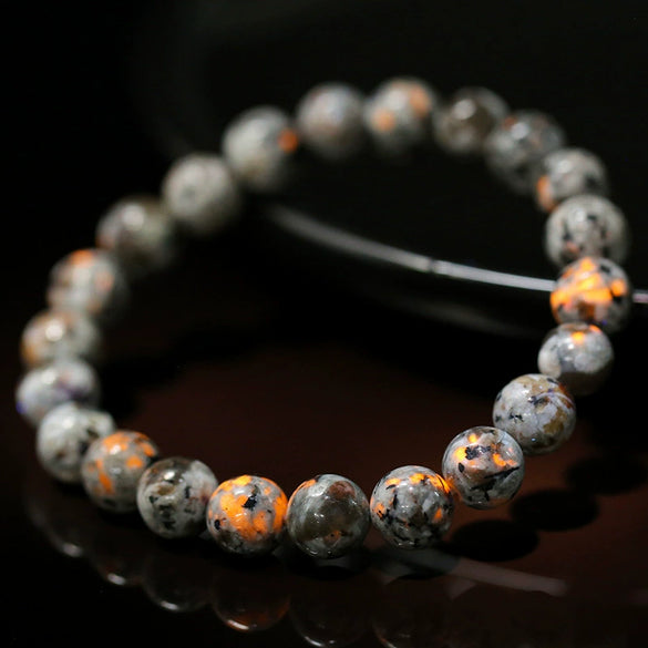 Stone Beaded Handmade Unisex Facet Gem Grey Moonlight Colorful Black Gallstone Lotus Tiger Eye Crystal Bracelet