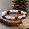 Stone Beaded Handmade Unisex Facet Gem Grey Moonlight Colorful Black Gallstone Lotus Tiger Eye Crystal Bracelet